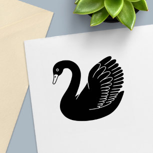 Tampon Auto-encreur Black Swan Wings up