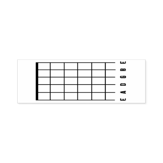 TAMPON AUTO-ENCREUR BLANC GUITAR CHORD CAOUTCHOUC (Design)