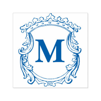 Tampon Auto-encreur Blason de monogramme élégant