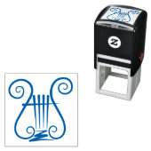 Tampon Auto-encreur Blue Lyre (En situation)
