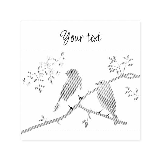 Tampon auto-encreur Bluebirds (Design)