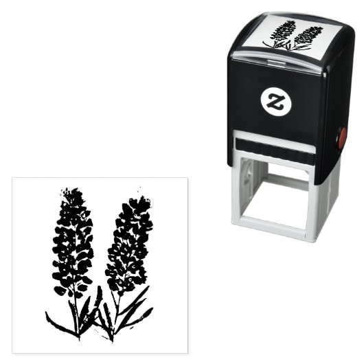 Tampon Auto-encreur Bluebonnets Fleurs Fleurs sauvages Lupine Texas (En situation)