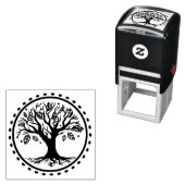 Tampon Auto-encreur Boho Family Tree Feathy Généalogie (En situation)