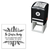 Tampon Auto-encreur Boho Feuilles dessinés à la main Frame Whimsy Adre (En situation)