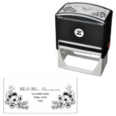 Tampon Auto-encreur Boho Mariage Adresse de retour (En situation)