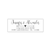 Tampon Auto-encreur Boho Typographie Script Mariage Adresse de retour (Design)
