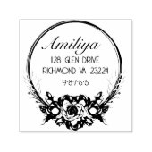 Tampon Auto-encreur Bold Botanique Personnalisé moderne (Design)