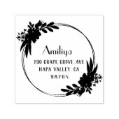 Tampon Auto-encreur Bold Botanique Personnalisé moderne (Design)