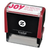Tampon Auto-encreur Bold Joy Red Address Custom Christmas Holiday (Produit)