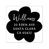 Tampon Auto-encreur Bold Modern Daisy Flower Adresse de retour (Design)