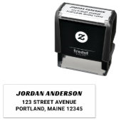 Tampon Auto-encreur Bold Modern Personal Return Address (En situation)