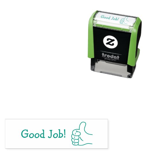 Tampon Auto-encreur Bon Travail, Pouce Haut (En situation)