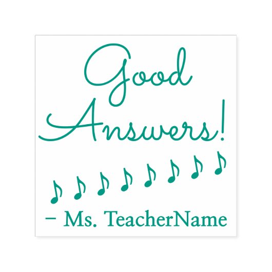 Tampon Auto-encreur "Bonne réponse !" + Nom de l'instructeur Timbre en (Design)