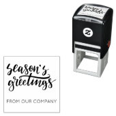 Tampon Auto-encreur Bonnes Fêtes brossé typographie affaires (En situation)