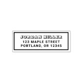 Tampon Auto-encreur Bordure Blocage et Nom en gras Adresse de retour (Design)