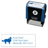 Tampon Auto-encreur Bordure Collie Chien Baby shower Chien Chien Chiot (En situation)