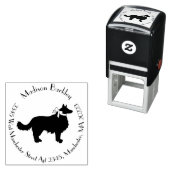 Tampon Auto-encreur Bordure Collie Chien Chien Chien Puppy (En situation)