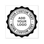 Tampon Auto-encreur Bordure ondulée personnalisée de l'entreprise (Design)