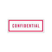 Tampon Auto-encreur Bordure simple Gras rouge confidentiel (Design)