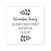 Tampon Auto-encreur Botanical olive leaves branch script (Design)