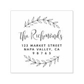 Tampon Auto-encreur Botanique Adresse de retour Script personnalisé No (Design)