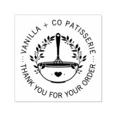 Tampon Auto-encreur Boulangerie moderne Whisk Business Merci client (Design)