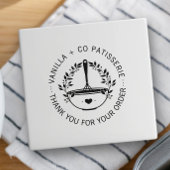 Tampon Auto-encreur Boulangerie moderne Whisk Business Merci client