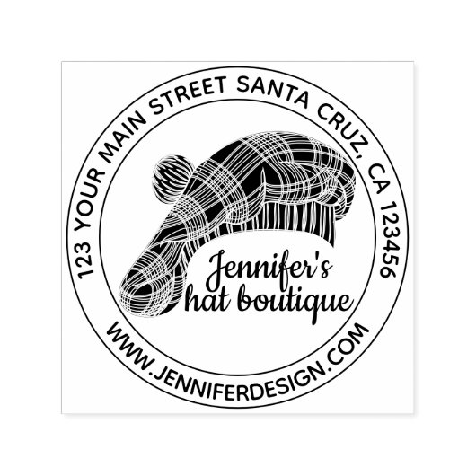 Tampon Auto-encreur Boutique casquette Casquette personnalisé (Design)