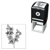 Tampon Auto-encreur branch witk orchid flowerer (En situation)