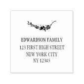 Tampon Auto-encreur Branche d'olivier botanique moderne feuilles auto- (Design)