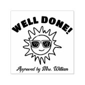 Tampon Auto-encreur Bravo Sun Louange Grading Encouragement Enseignant (Design)