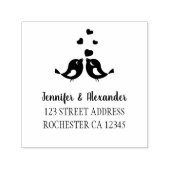 Tampon Auto-encreur Bride and Groom love birds wedding (Design)
