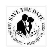 Tampon Auto-encreur Bride And Groom Save The Date Wedding Date Names (Design)