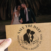 Tampon Auto-encreur Bride And Groom Save The Date Wedding Date Names