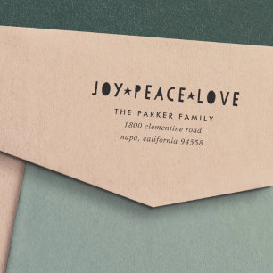 Tampon Auto-encreur Bright Tidings Holiday Adresse de retour