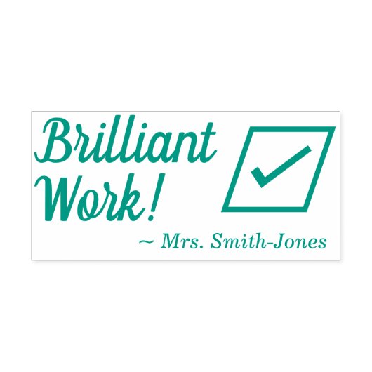 Tampon Auto-encreur "Brillant travail !" Timbre en caoutchouc de class (Design)