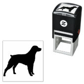 Tampon Auto-encreur Brittany Spaniel Chien race Silhouette (En situation)