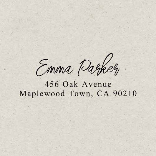 Tampon Auto-encreur Brosse de luxe manuscrite Script simple