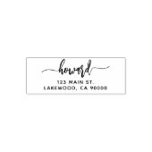 Tampon Auto-encreur Brush Script élégant Adresse de retour auto-écritu (Design)