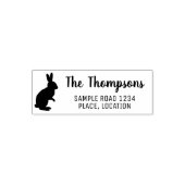 Tampon Auto-encreur Bunny Silhouette With Address Cute Easter (Design)