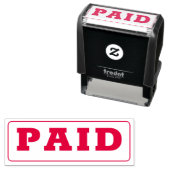 Tampon Auto-encreur Bureau d'affaires PAYÉ Casque simple (En situation)