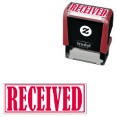 Tampon Auto-encreur Bureau d'affaires reçu, format Word simple encadré (En situation)