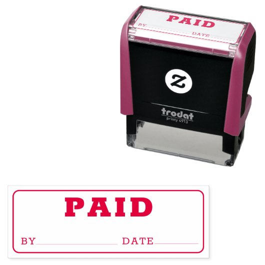 Tampon Auto-encreur Bureau des comptes payés Comptable principal des a (En situation)