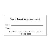 Tampon Auto-encreur Bureau du médecin simple Votre prochain rendez-vou (Design)