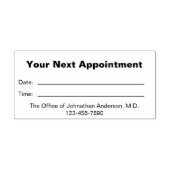 Tampon Auto-encreur Bureau Médicale simple Votre prochain rendez-vous (Design)
