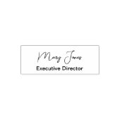 Tampon Auto-encreur Business Cursive Signature Name and Job Title (Design)