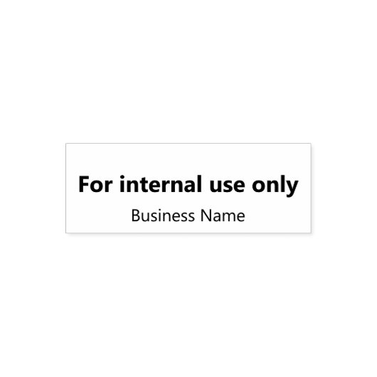 Tampon Auto-encreur Business Name For Internal Use Only (Design)