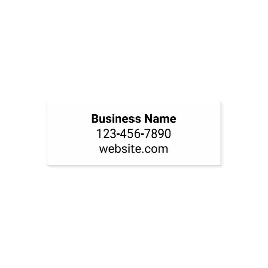 Tampon Auto-encreur Business Name in Bold Phone Number Website (Design)