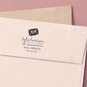 Tampon Auto-encreur Caché avec un timbre d'adresse de retour de baiser