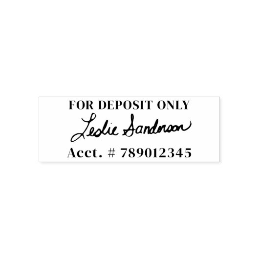Tampon Auto-encreur Cachet auto-encaissable de la banque de signature  (Design)